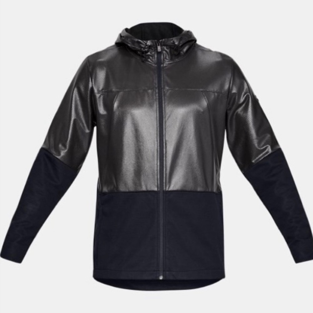 ⭐️HOST PICK⭐️NWT Men Medium UA Hybrid Windbreaker Jacket Black - Picture 5 of 7